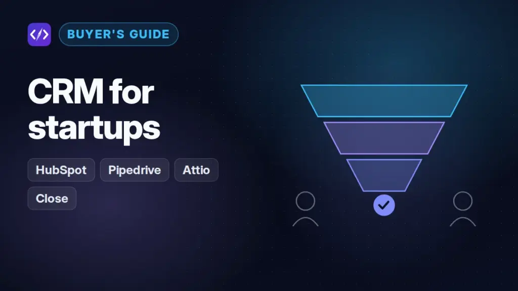 CRM for startups: CodeToolPilot editorial illustration