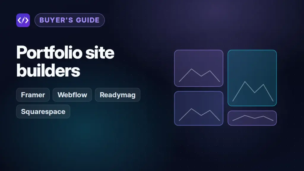Portfolio site builders: CodeToolPilot editorial illustration